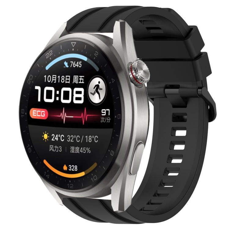Set di cinturini sportivi in silicone tinta unita lunghi e corti, For Huawei Watch 3 Pro New, For Huawei Watch GT3 Pro 46mm