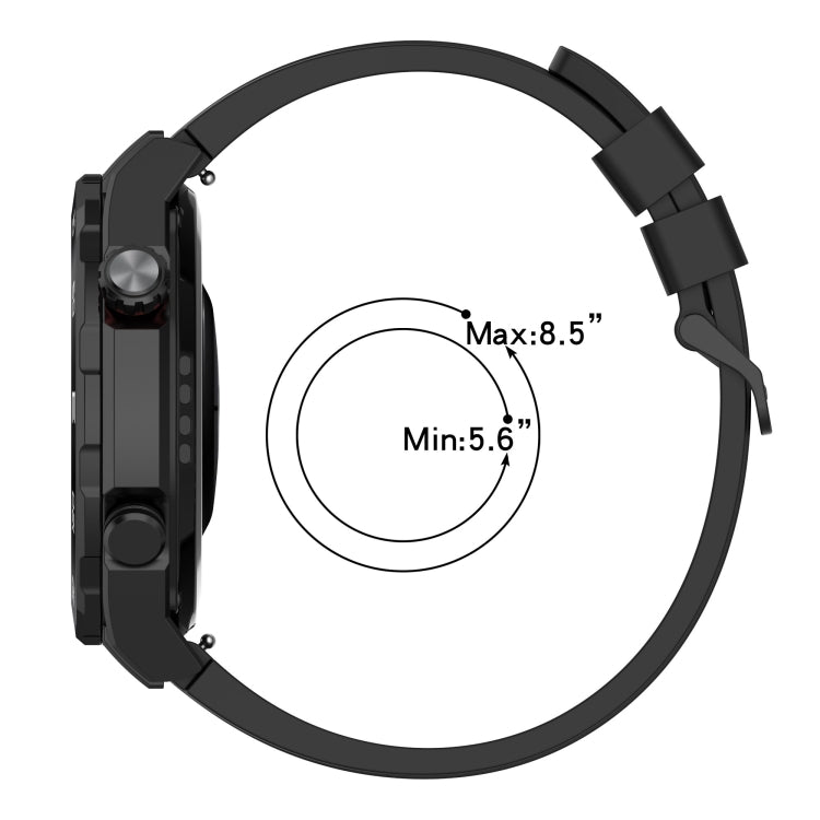 Set di cinturini sportivi in silicone tinta unita lunghi e corti, For Huawei Watch Ultimate, For Honor Watch GS 3i