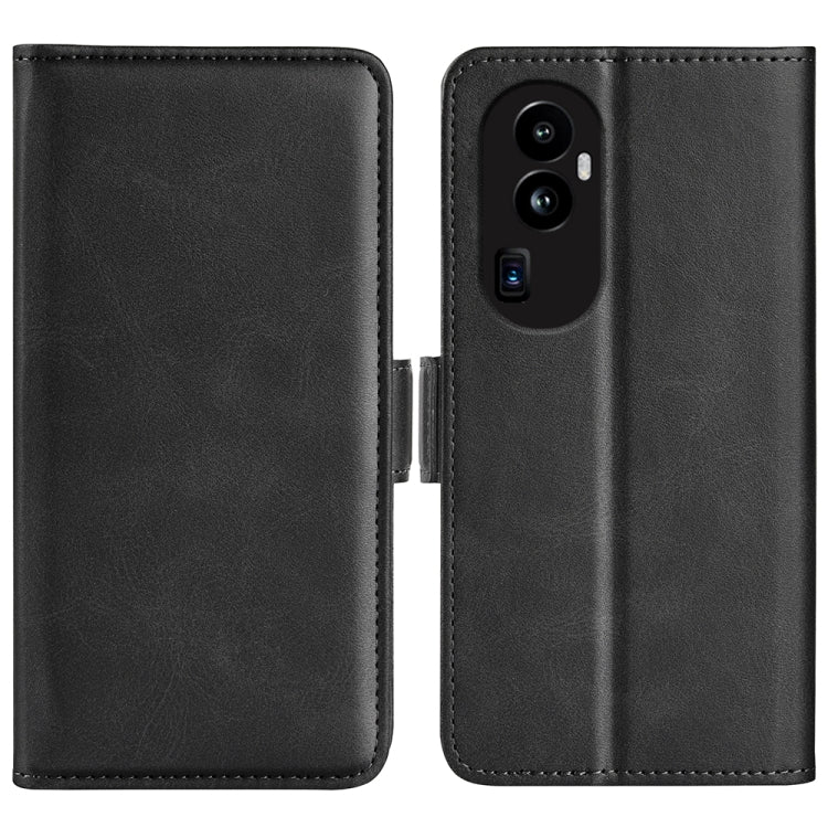 Custodia per telefono in pelle con vibrazione orizzontale con fibbia magnetica a doppio lato, For OPPO Reno10 Pro+