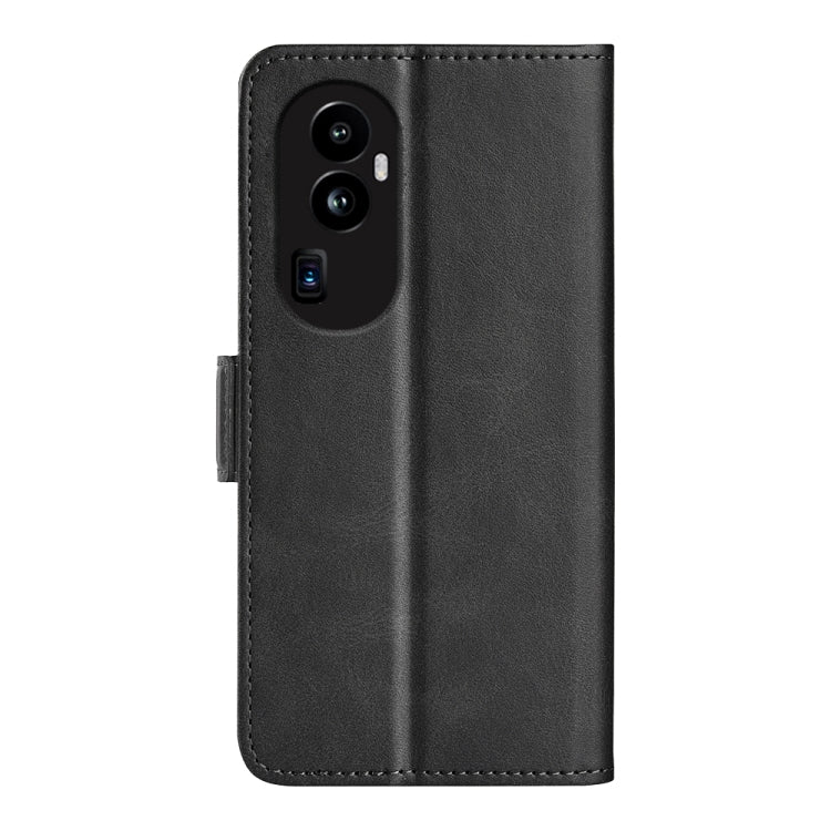 Custodia per telefono in pelle con vibrazione orizzontale con fibbia magnetica a doppio lato, For OPPO Reno10 Pro+