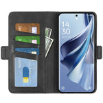 Custodia per telefono in pelle con vibrazione orizzontale con fibbia magnetica a doppio lato, For OPPO Reno10 Pro+