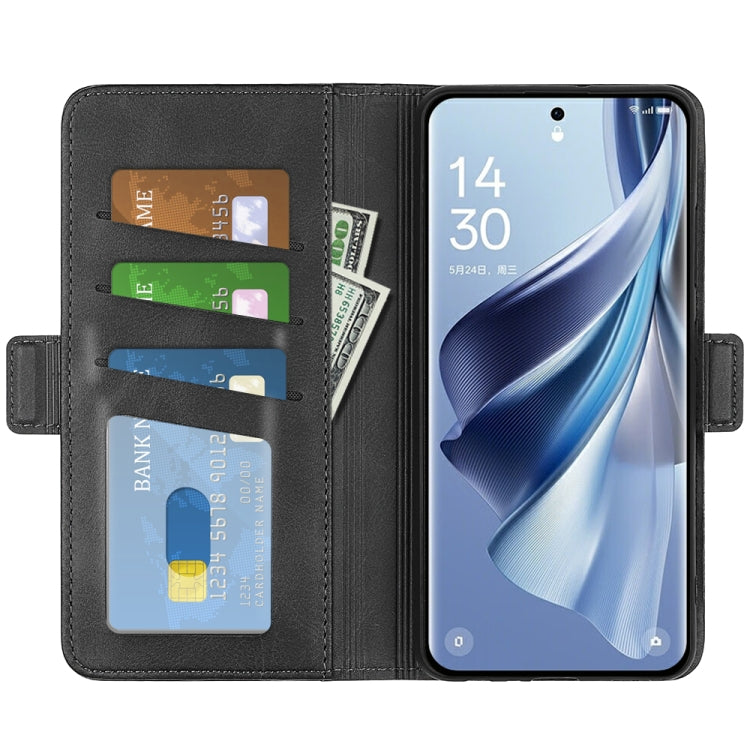Custodia per telefono in pelle con vibrazione orizzontale con fibbia magnetica a doppio lato, For OPPO Reno10 Pro+
