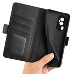 Custodia per telefono in pelle con vibrazione orizzontale con fibbia magnetica a doppio lato, For OPPO Reno10 Pro+
