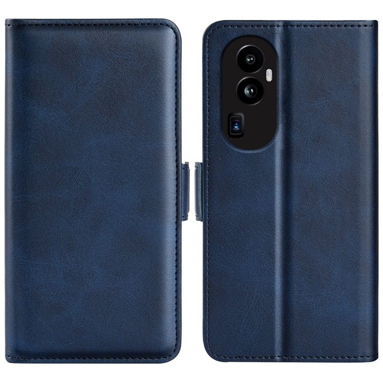 Custodia per telefono in pelle con vibrazione orizzontale con fibbia magnetica a doppio lato, For OPPO Reno10 Pro+