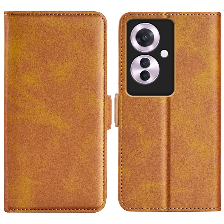 Custodia per telefono in pelle con vibrazione orizzontale con fibbia magnetica a doppio lato, For OPPO A3 Pro 5G China, For OPPO Reno11 F 5G, For OPPO Reno11 5G Global, For OPPO A38