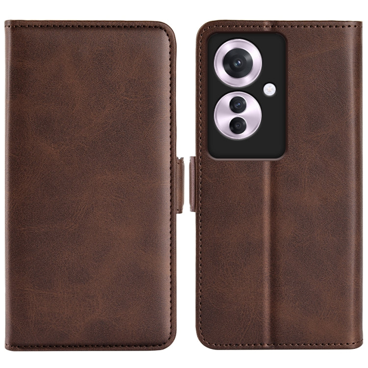 Custodia per telefono in pelle con vibrazione orizzontale con fibbia magnetica a doppio lato, For OPPO A3 Pro 5G China, For OPPO Reno11 F 5G, For OPPO Reno11 5G Global, For OPPO A38
