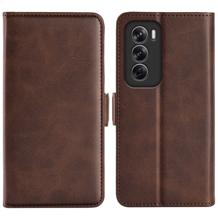 Custodia per telefono in pelle con vibrazione orizzontale con fibbia magnetica a doppio lato, For OPPO A3 Pro Global, For OPPO Reno12 Pro 5G Global, For OPPO Reno12 5G Global, For OPPO K12