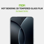 Pellicola in vetro temperato piegato a caldo 3D MOFI 9H, For Xiaomi 15s Pro, For Xiaomi 15 Ultra, For Xiaomi 15 Pro, For Xiaomi 14 Ultra, For Xiaomi 14 Pro, For Xiaomi Redmi Note13 Pro+, For Xiaomi Civi 3, For Redmi Note 14 Pro 5G / 14 Pro+ 5G