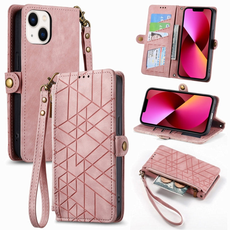 Custodia portafoglio in pelle con cerniera per iPhone