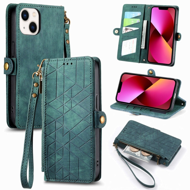Custodia portafoglio in pelle con cerniera per iPhone