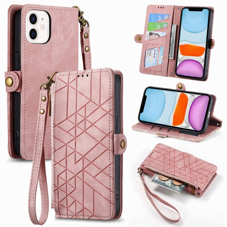 Custodia portafoglio in pelle con cerniera per iPhone