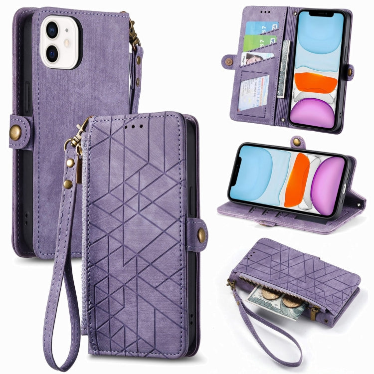 Custodia portafoglio in pelle con cerniera per iPhone