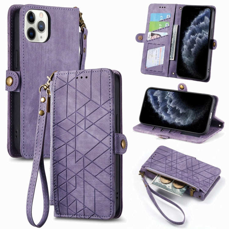 Custodia portafoglio in pelle con cerniera per iPhone