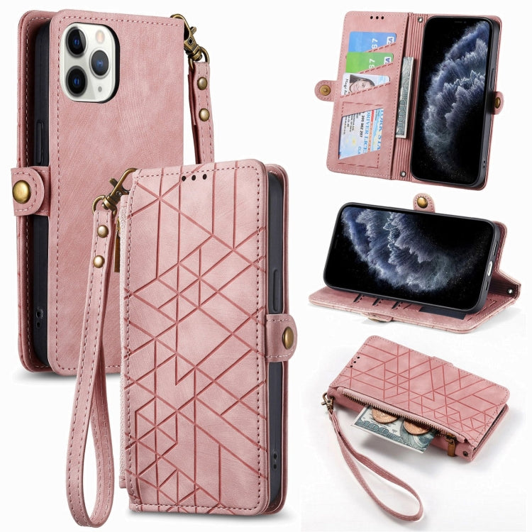Custodia portafoglio in pelle con cerniera per iPhone