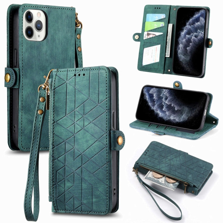 Custodia portafoglio in pelle con cerniera per iPhone