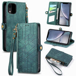 Custodia portafoglio in pelle con cerniera per iPhone