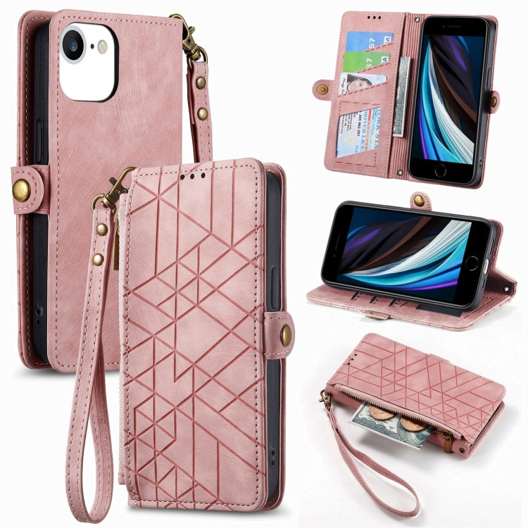 Custodia portafoglio in pelle con cerniera per iPhone