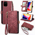 Custodia portafoglio in PU e TPU con cerniera per iPhone XS Max
