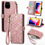 Custodia portafoglio in PU e TPU con cerniera per iPhone XS Max