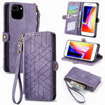 Custodia portafoglio in PU e TPU con cerniera per iPhone XS Max
