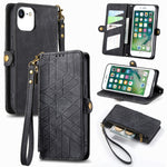Custodia portafoglio in PU e TPU con cerniera per iPhone XS Max