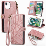 Custodia portafoglio in PU e TPU con cerniera per iPhone XS Max