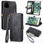 Custodia portafoglio in PU e TPU con cerniera per iPhone XS Max