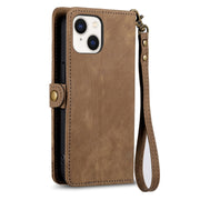 Portafoglio in pelle con cerniera per iPhone