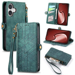 Custodia portafoglio in pelle con cerniera per iPhone 15 e 16