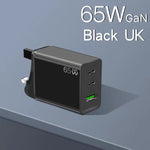 Adattatore GaN 65W Type-C x2 + USB 3.0 per MacBook