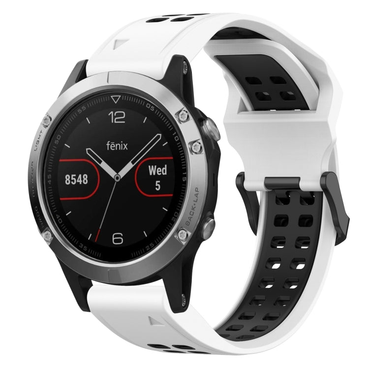 Cinturino in silicone bicolore 22 mm per Garmin Fenix 5