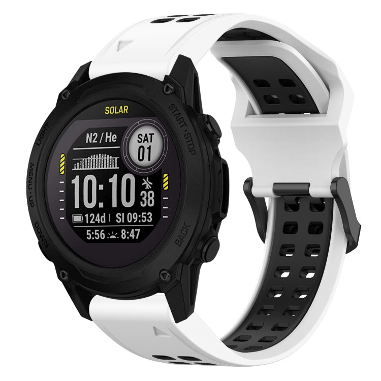 Cinturino in silicone bicolore 22 mm per Garmin Descent G1
