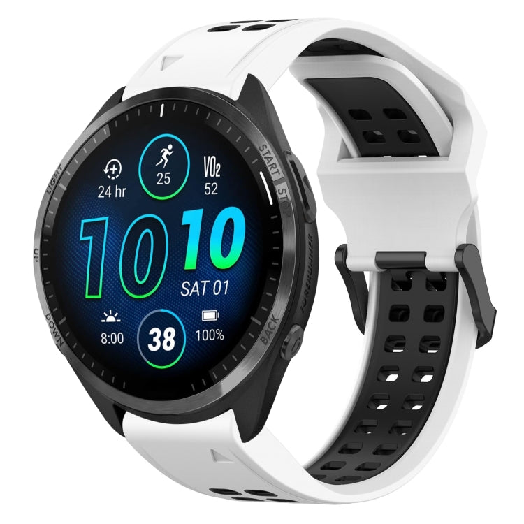 Cinturino in silicone bicolore 22 mm per Garmin Forerunner 965