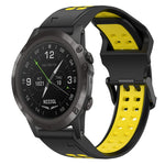 Cinturino in silicone con fibbia inversa bicolore da 26 mm, For Garmin D2 Delta PX
