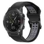 Cinturino in silicone con fibbia inversa bicolore da 26 mm, For Garmin D2 Delta PX