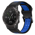 Cinturino in silicone con fibbia inversa bicolore da 26 mm, For Garmin D2 Delta PX