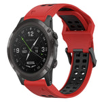 Cinturino in silicone con fibbia inversa bicolore da 26 mm, For Garmin D2 Delta PX