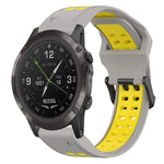 Cinturino in silicone con fibbia inversa bicolore da 26 mm, For Garmin D2 Delta PX