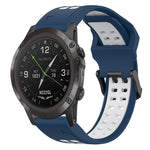 Cinturino in silicone con fibbia inversa bicolore da 26 mm, For Garmin D2 Delta PX