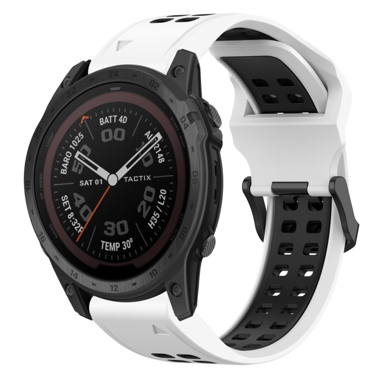 Cinturino in silicone bicolore 26 mm per Garmin Tactix 7 e 7 Pro