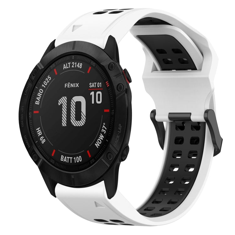 Cinturino in silicone bicolore 26 mm per Garmin Fenix 6X Pro