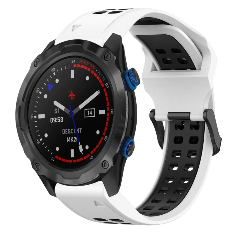 Cinturino in silicone bicolore 26 mm per Garmin Descent MK2i