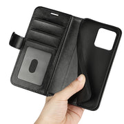 Custodia in pelle per iPhone 15 con supporto