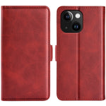 Custodia in pelle per iPhone 15 con supporto