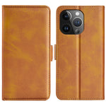 Custodia portafoglio in pelle con fibbia magnetica per iPhone