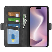 Custodia per telefono in pelle con vibrazione orizzontale con fibbia magnetica a doppio lato, For iPhone 16, For iPhone 15 Pro Max, For iPhone 15 Pro, For iPhone 15 Plus