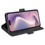 Custodia portafoglio in pelle con fibbia magnetica per iPhone