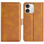 Custodia in pelle con fibbia magnetica per iPhone 15 e 16