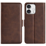 Custodia in pelle con fibbia magnetica per iPhone 15 e 16