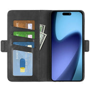 Custodia in pelle per iPhone 15 e 16 con vibrazione